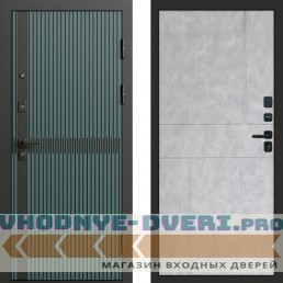 Входная дверь ГРАУНД Velutto Verde Бетон Горизонт бетон светлый